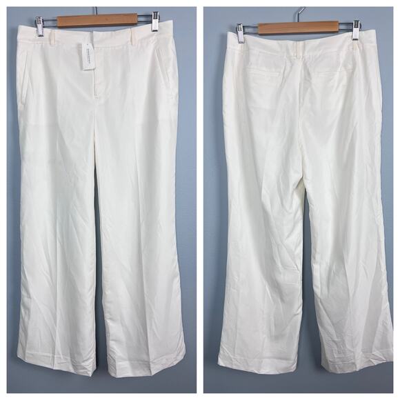 NWT Banana Republic Women's 12S Wide Leg Pant Trousers Career Modal Minimalist - Picture 13 of 13